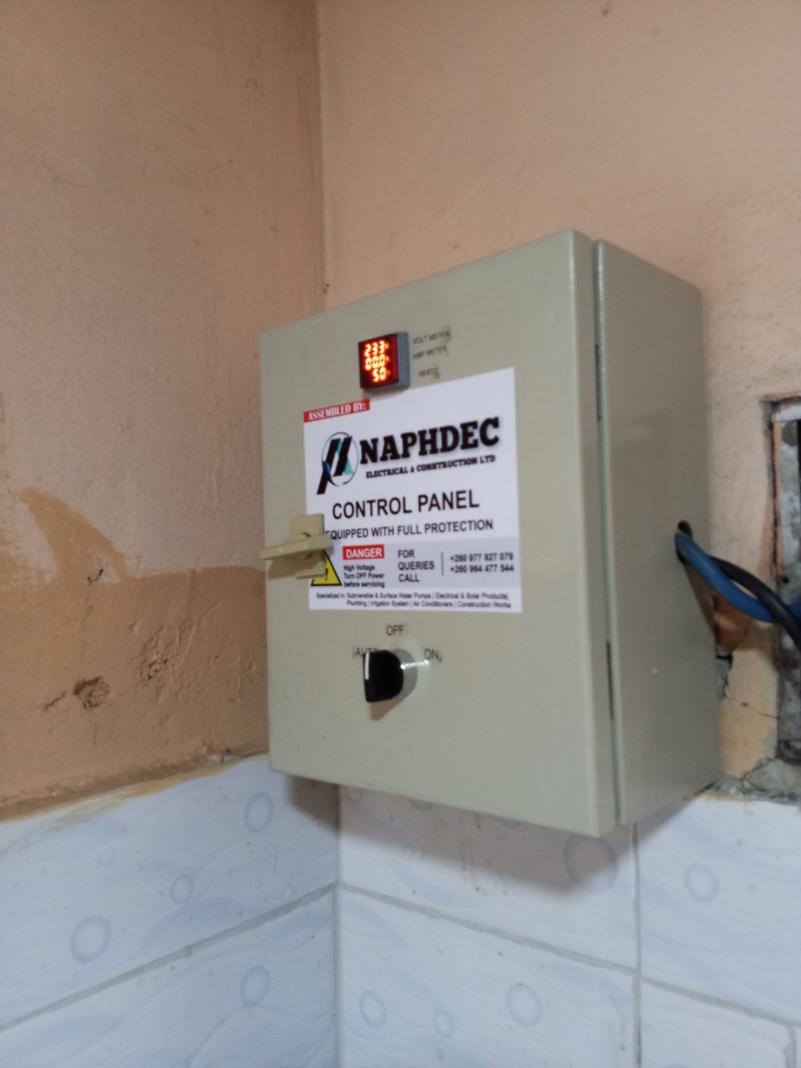 Naphdec control panel