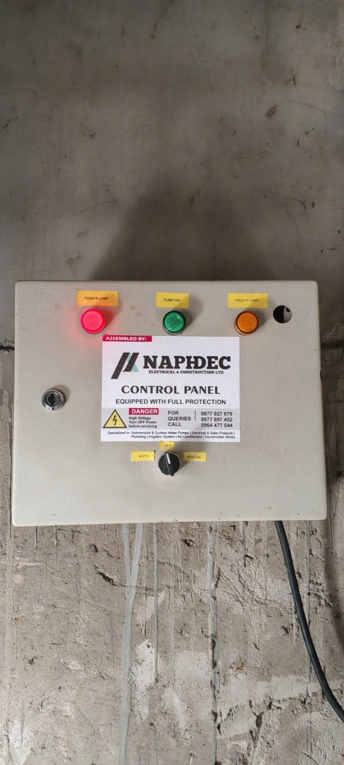 Pump control panel